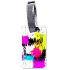 Colorful Blurry Paint Strokes                         Luggage Tag (one Side) by LalyLauraFLM