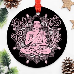 Ornate Buddha Ornament (round) by Valentinaart