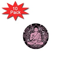 Ornate Buddha 1  Mini Buttons (10 Pack)  by Valentinaart