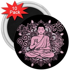 Ornate Buddha 3  Magnets (10 Pack)  by Valentinaart