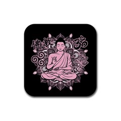 Ornate Buddha Rubber Square Coaster (4 Pack)  by Valentinaart