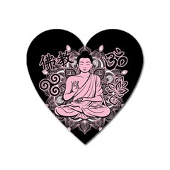 Ornate Buddha Heart Magnet by Valentinaart