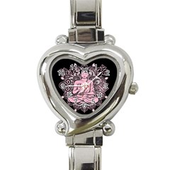 Ornate Buddha Heart Italian Charm Watch by Valentinaart