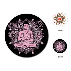 Ornate Buddha Playing Cards (round)  by Valentinaart