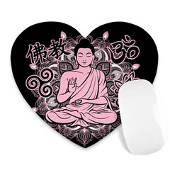 Ornate Buddha Heart Mousepads by Valentinaart