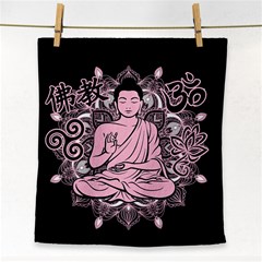 Ornate Buddha Face Towel by Valentinaart