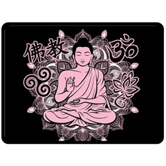 Ornate Buddha Fleece Blanket (large)  by Valentinaart