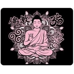 Ornate Buddha Fleece Blanket (medium)  by Valentinaart