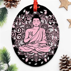 Ornate Buddha Oval Filigree Ornament (two Sides) by Valentinaart