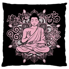 Ornate Buddha Large Cushion Case (one Side) by Valentinaart