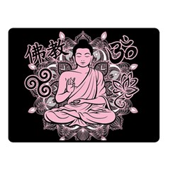 Ornate Buddha Double Sided Fleece Blanket (small)  by Valentinaart