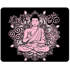 Ornate Buddha Double Sided Fleece Blanket (medium)  by Valentinaart