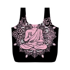 Ornate Buddha Full Print Recycle Bags (m)  by Valentinaart