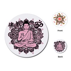 Ornate Buddha Playing Cards (round)  by Valentinaart