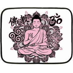 Ornate Buddha Double Sided Fleece Blanket (mini)  by Valentinaart