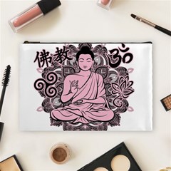 Ornate Buddha Cosmetic Bag (large)  by Valentinaart