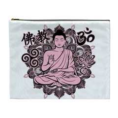 Ornate Buddha Cosmetic Bag (xl) by Valentinaart