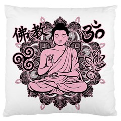 Ornate Buddha Large Cushion Case (two Sides) by Valentinaart