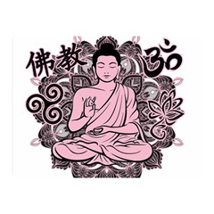 Ornate Buddha Double Sided Flano Blanket (mini)  by Valentinaart