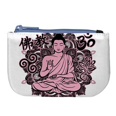 Ornate Buddha Large Coin Purse by Valentinaart