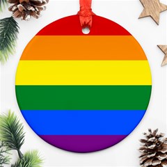 Pride Rainbow Flag Ornament (round) by Valentinaart