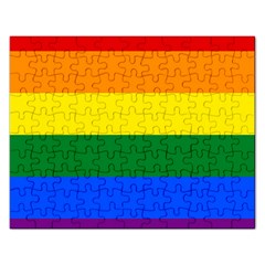 Pride Rainbow Flag Rectangular Jigsaw Puzzl by Valentinaart