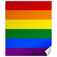 Pride Rainbow Flag Canvas 8  X 10  by Valentinaart