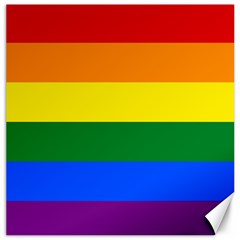 Pride Rainbow Flag Canvas 12  X 12   by Valentinaart