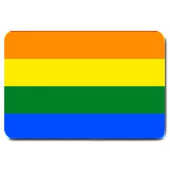 Pride Rainbow Flag Large Doormat  by Valentinaart