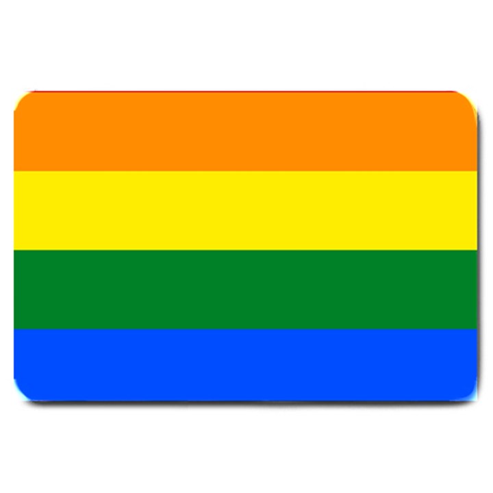 Pride rainbow flag Large Doormat 