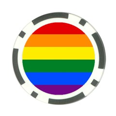 Pride Rainbow Flag Poker Chip Card Guard by Valentinaart