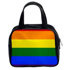 Pride Rainbow Flag Classic Handbags (2 Sides) by Valentinaart