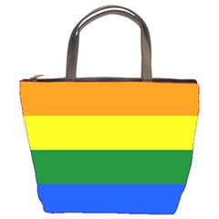 Pride Rainbow Flag Bucket Bags by Valentinaart