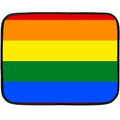 Pride Rainbow Flag Double Sided Fleece Blanket (mini)  by Valentinaart