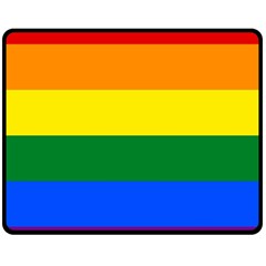 Pride Rainbow Flag Fleece Blanket (medium)  by Valentinaart