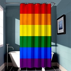 Pride Rainbow Flag Shower Curtain 36  X 72  (stall)  by Valentinaart