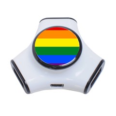 Pride Rainbow Flag 3-port Usb Hub by Valentinaart