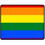 Pride rainbow flag Double Sided Fleece Blanket (Medium)  58.8 x47.4  Blanket Front