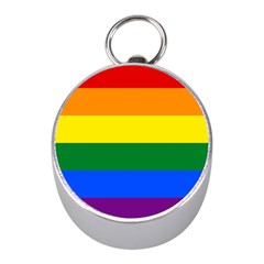 Pride Rainbow Flag Mini Silver Compasses by Valentinaart