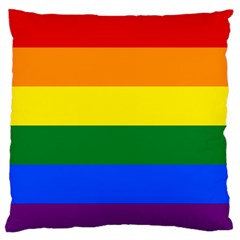 Pride Rainbow Flag Standard Flano Cushion Case (two Sides) by Valentinaart