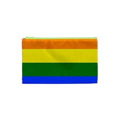 Pride Rainbow Flag Cosmetic Bag (xs) by Valentinaart