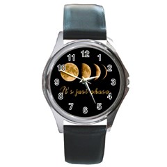 Moon phases  Round Metal Watch