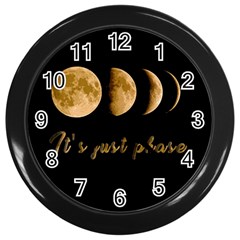 Moon Phases  Wall Clocks (black) by Valentinaart