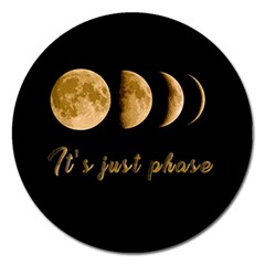 Moon phases  Magnet 5  (Round)