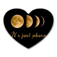 Moon Phases  Heart Mousepads by Valentinaart