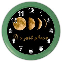 Moon Phases  Color Wall Clocks by Valentinaart