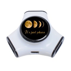 Moon Phases  3-port Usb Hub by Valentinaart