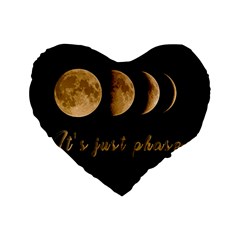 Moon phases  Standard 16  Premium Heart Shape Cushions