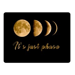 Moon Phases  Double Sided Fleece Blanket (small)  by Valentinaart