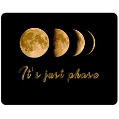 Moon phases  Double Sided Fleece Blanket (Medium) 